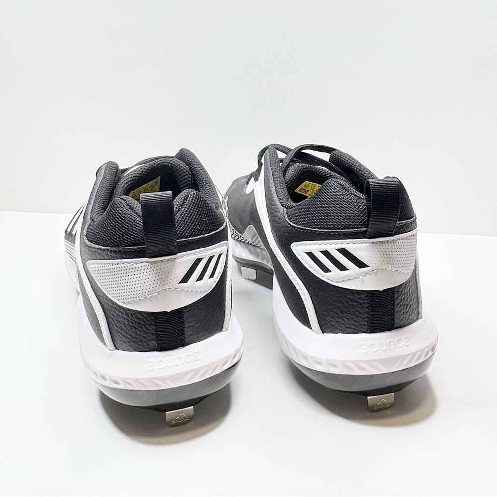 Adidas Men’s Icon 6 Bounce Metal Cleats Black/White Size 13.5 - Picture 7 of 9